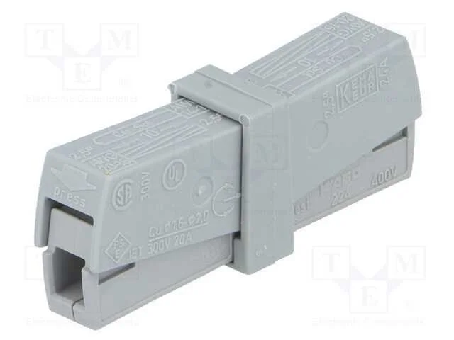Conector rápido, aperto de molas, 0,5÷2,5mm2, 400.