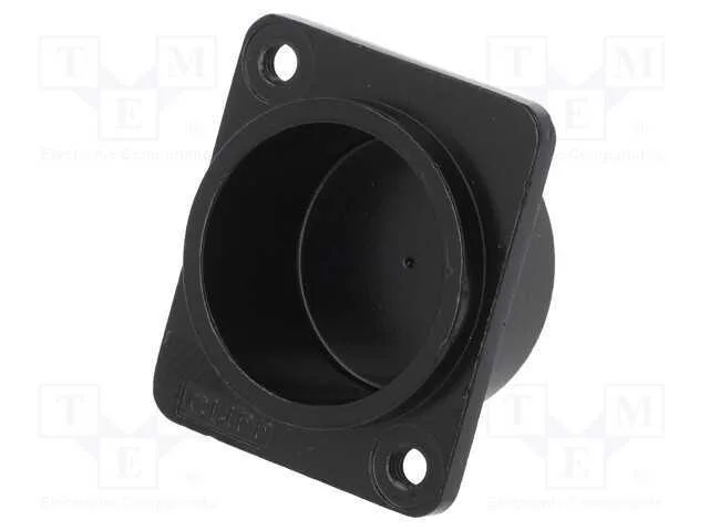 Tampa, Preta, Metal, Norma Xlr, Raster de Furos: 19x24mm, Rosca: M3