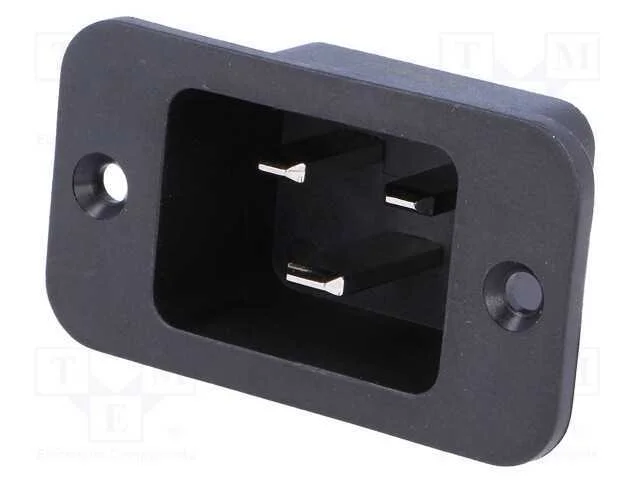 Conector: de alimentação, tomada, macho, 16A, 250.