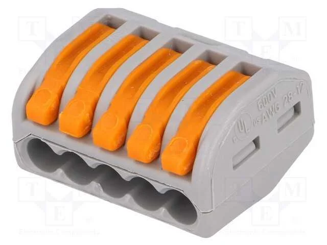 Conector rápido, 222, aperto de molas, 0,08÷2,5mm.