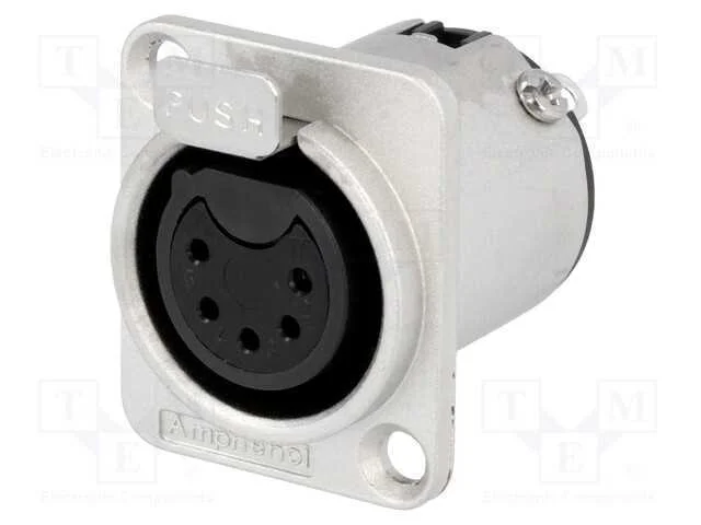 Tomada, Xlr, F&ecirc;mea, Pin: 5, Simples, Solda, Estanhado, 133v, 7,5a