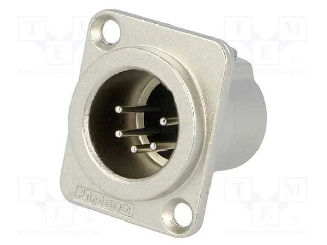 Tomada, Xlr, Macho, Pin: 5, Simples, Contactos Torneados, Solda