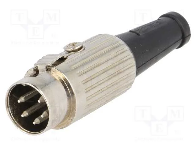 Ficha, Din, Macho, Pin: 5, Sistema: 240, Simples, com Cabo, Solda