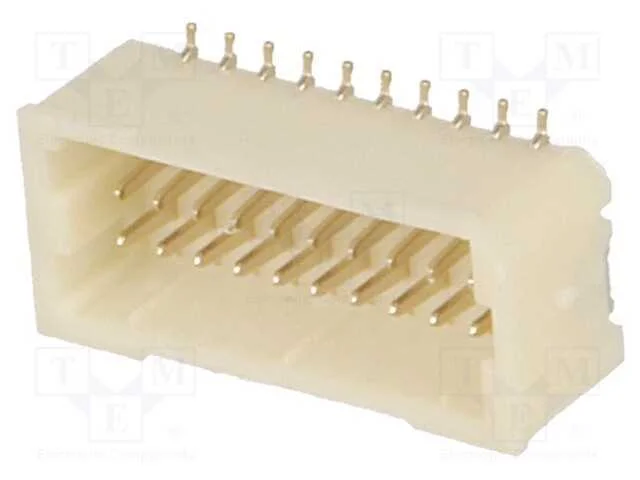Tomada, Fio-Placa, Macho, 1mm, Pin: 20, Smt, 50v, 1a, Estanhado, 20mo