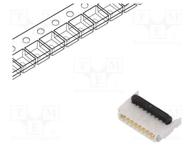 Conector: FFC/FPC, horizontais, PIN: 8, SMT, FBH1.