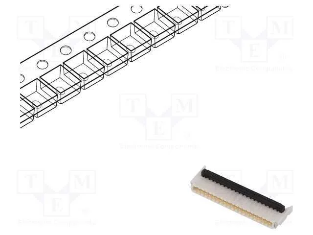 Conector: FFC/FPC, horizontais, PIN: 20, SMT, FBH.