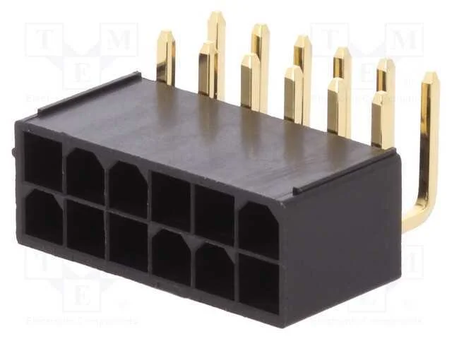 Tomada, Fio-Fio/Placa, Macho, Minitek Pwr 4.2, 4,2mm, Pin: 12, Tht