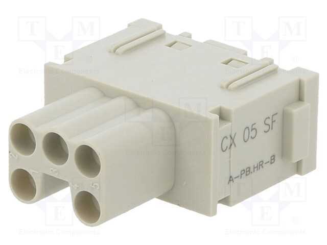 Connector: HDC, module, male, MIXO, PIN: 5