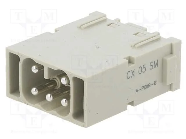 Connector: HDC, module, male, MIXO, PIN: 6, w/o c.