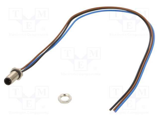 Conector: M5, Tomada, 707, Macho, Pin: 3, Não Blindados, Dourado, 1a