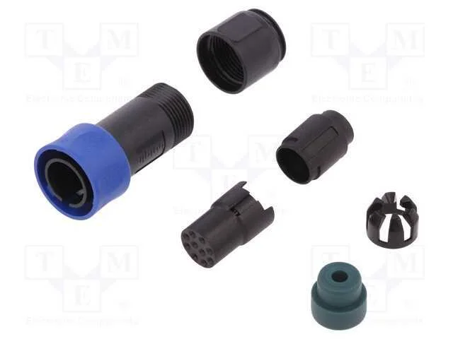 Conector: redondos, ficha, fêmea, PIN: 10, sem co.