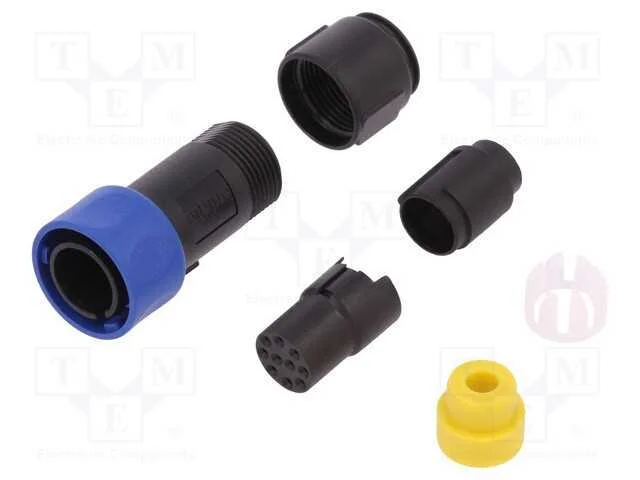 Conector: redondos, ficha, fêmea, PIN: 10, sem co.