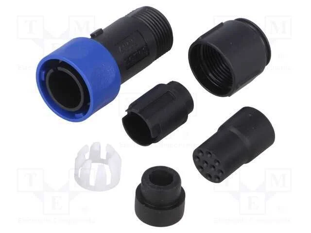 Conector: redondos, ficha, fêmea, PIN: 10, sem co.