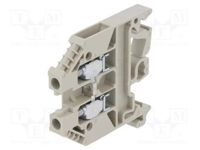 Conector: de carril, 4mm2, faixas: 1, braçadeiras.