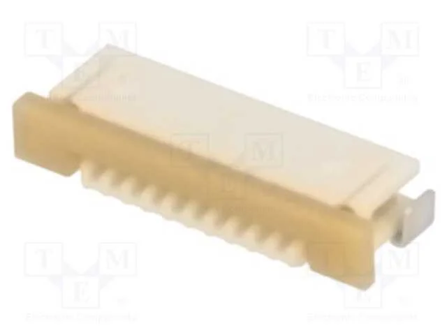 Conector: FFC/FPC, horizontais, PIN: 10, contacto.