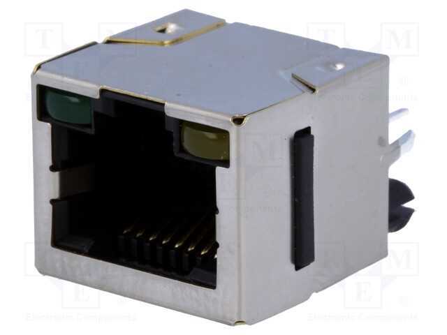 Tomada, RJ45, Cat: 5, blindadas,com díodo LED, Si.