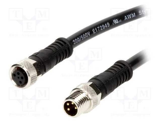 Cabo para Sensores/Automatização, M8-M8, Macho, Fêmea, Pin: 4