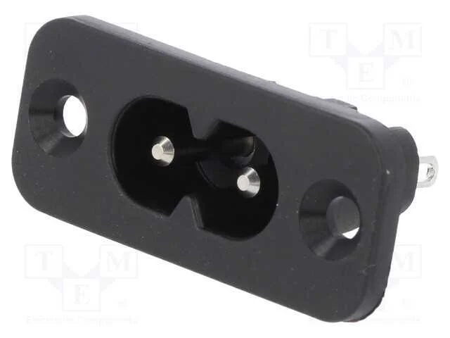 Conector: de alimentação, tomada, macho, 2,5A, 25.