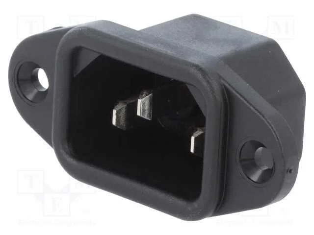 Conector: de Alimentação, Tomada, Macho, 10a, 250vac, Iec 60320