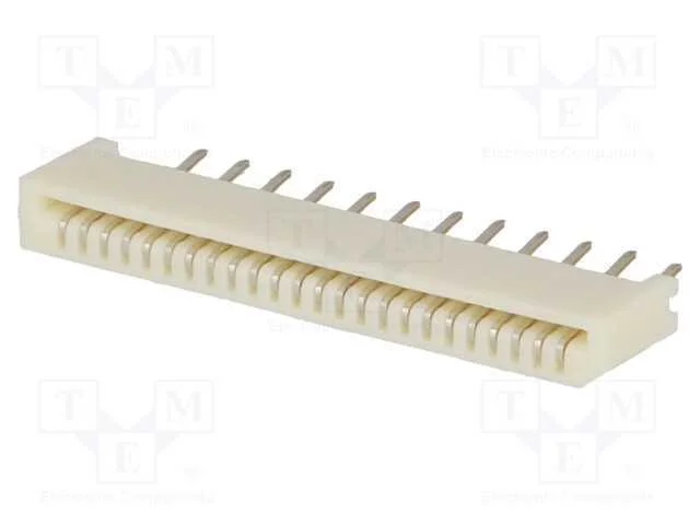 Conector: FFC/FPC, simples, PIN: 24, Non-ZIF, THT.