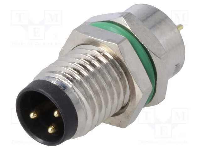 Conector: M8, macho, PIN: 3, para painel,porca da.