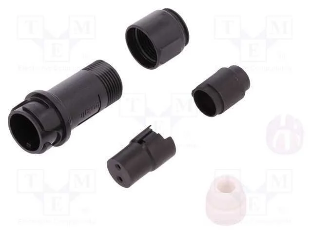 Conector: redondos, ficha, fêmea, PIN: 2, sem con.