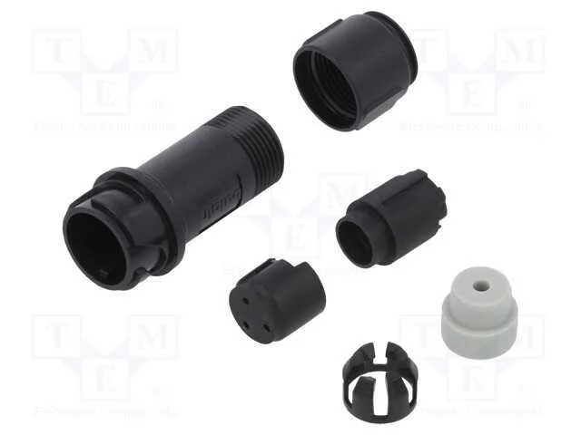 Conector: redondos, ficha, macho, PIN: 3, sem con.