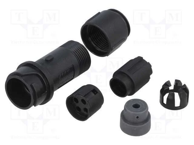 Conector: redondos, ficha, macho, PIN: 4, sem con.