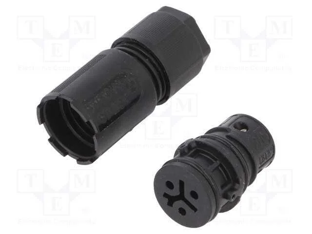 Conector: Redondos, Ficha, Rst, F&ecirc;mea, Pin: 3, Prateado, 8a, 250v