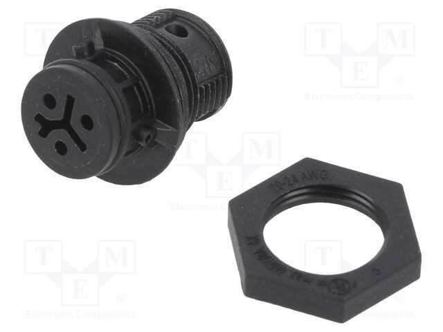 Conector: Redondos, Tomada, Rst, Fêmea, Pin: 3, Prateado, 8a, 250v