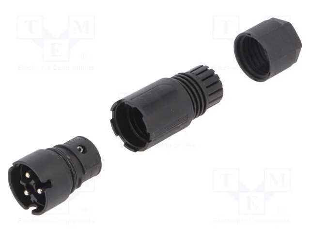Conector: Redondos, Ficha, Rst, Macho, Pin: 3, Prateado, 8a, 250v