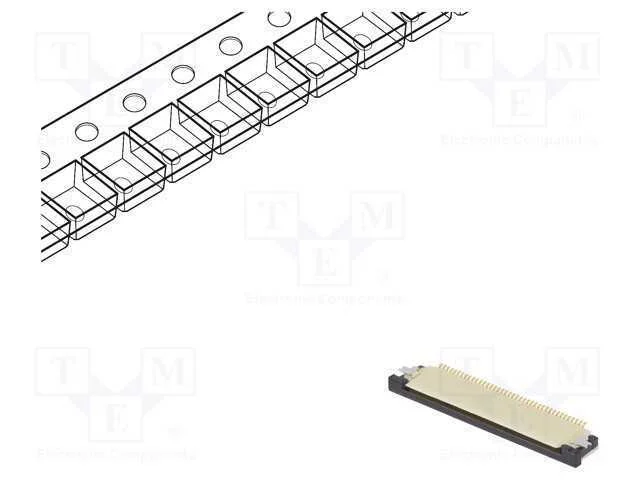 Conector: FFC/FPC, horizontais, PIN: 40, contacto.