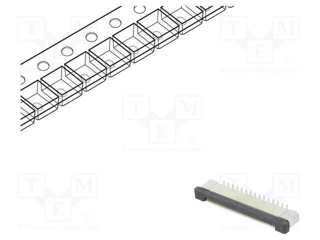 Conector: FFC/FPC, verticais, PIN: 30, ZIF, SMT, .