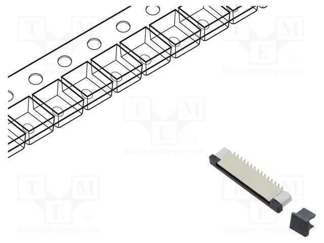 Conector: FFC/FPC, verticais, PIN: 30, ZIF, SMT, .