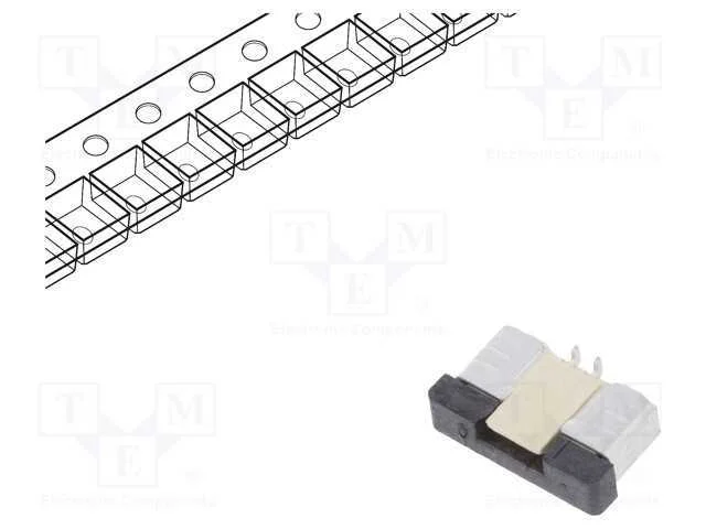 Conector: FFC/FPC, verticais, PIN: 4, ZIF, SMT, 5.