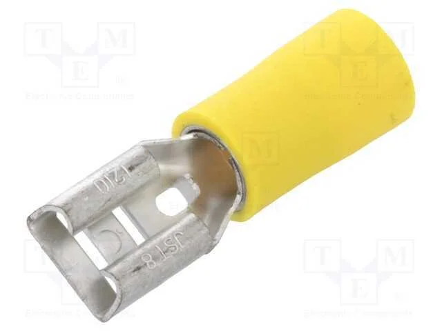 Conetor: plano, 6,3mm, 0,8mm, macho, 2,5÷6mm2, ce.