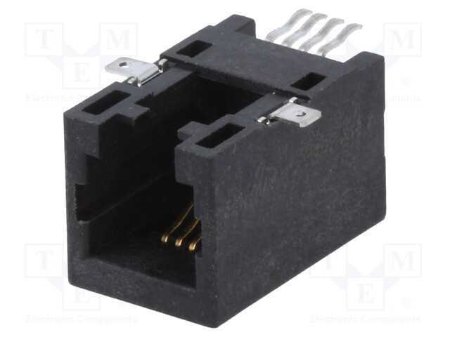 Tomada, Rj9, Pin: 4, Cat: 5, Sistema: 4p4c, Smt, Horizontais