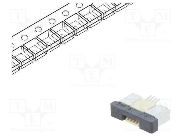 Conector: FFC/FPC, horizontais, PIN: 4, ZIF, SMT,.