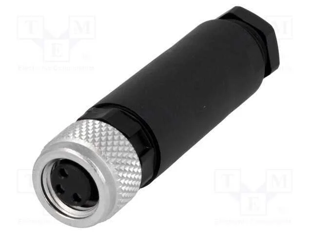 Conector: M8, fêmea, PIN: 3, simples, com cabo, f.