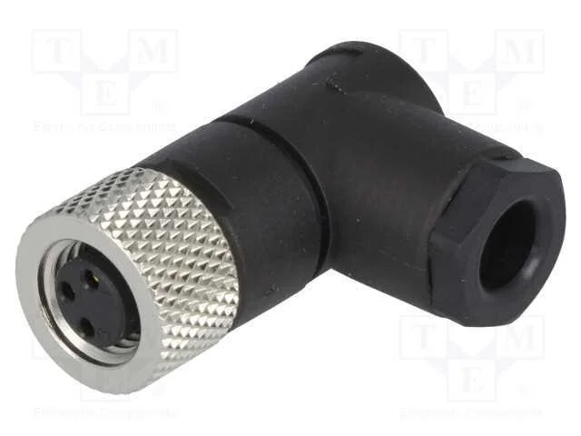 Conector: M8, fêmea, PIN: 3, angulares 90, com ca.