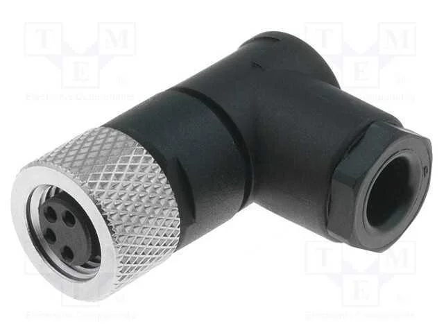 Conector: M8, fêmea, PIN: 4, angulares 90, com ca.