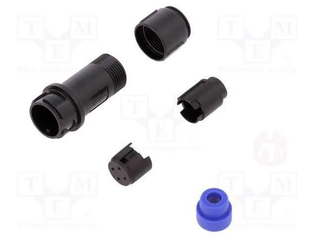 Conector: redondos, ficha, macho, PIN: 4, sem con.