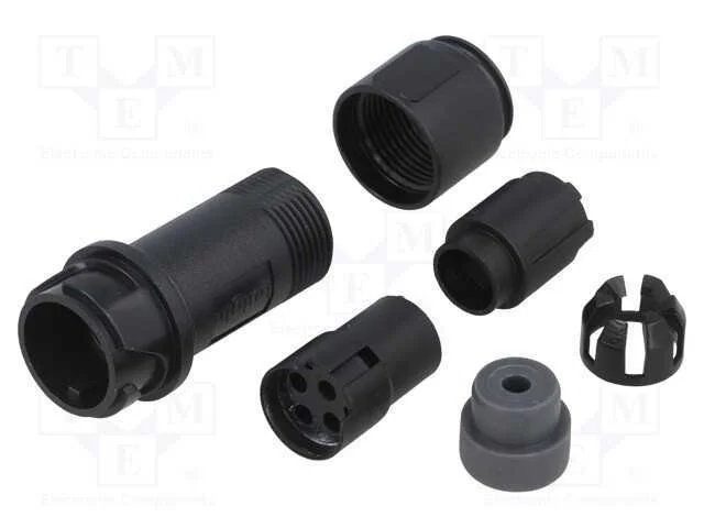 Conector: redondos, ficha, fêmea, PIN: 4, sem con.