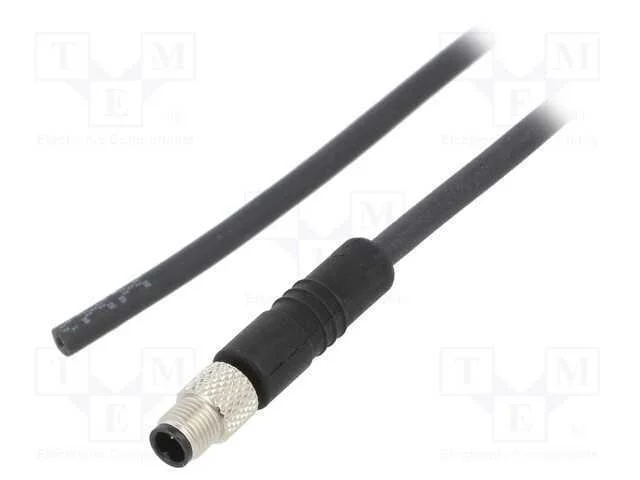 Conector: M5, Ficha, 707, Macho, Pin: 3, Não Blindados, Dourado, 1a