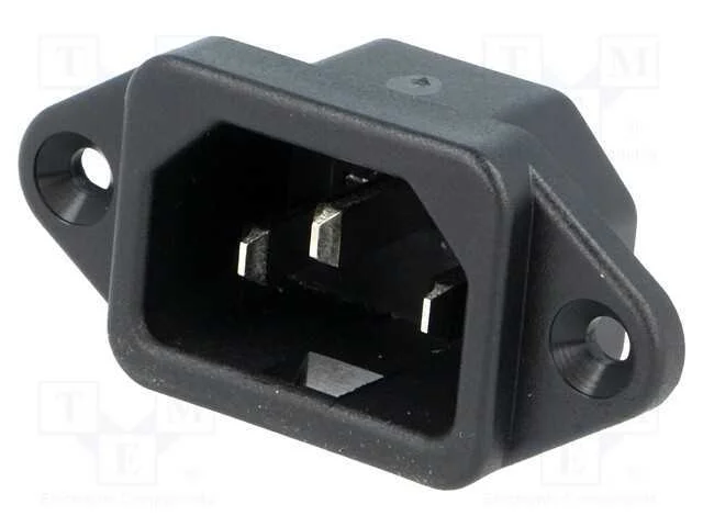 Conector: de Alimentação, Tomada, Macho, 10a, 250vac, Iec 60320