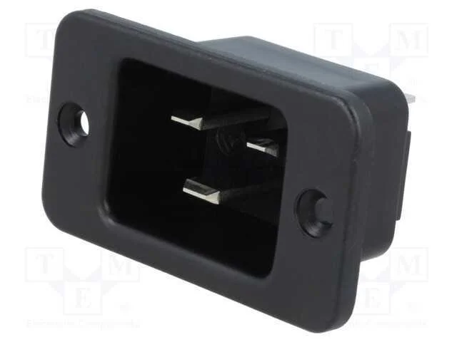 Conector: de Alimentação, Tomada, Macho, 16a, 250vac, Iec 60320