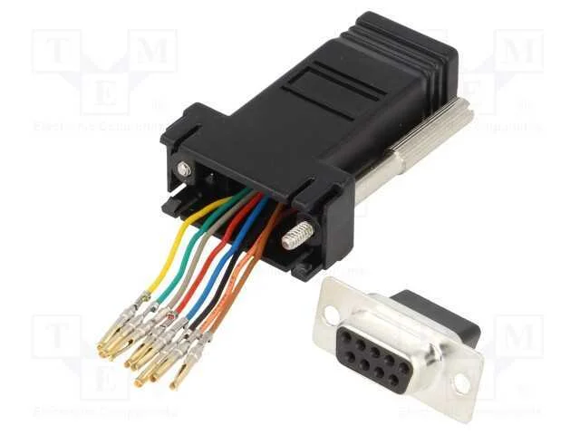 Passo: adaptador, D-Sub 9pin feminino,RJ45 tomada