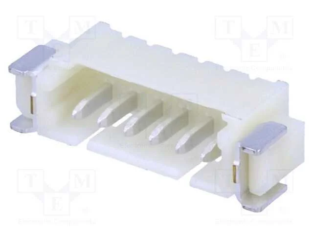 Tomada, Fio-Placa, Macho, 1,25mm, Pin: 6, Smt, 250v, 1a, Estanhado