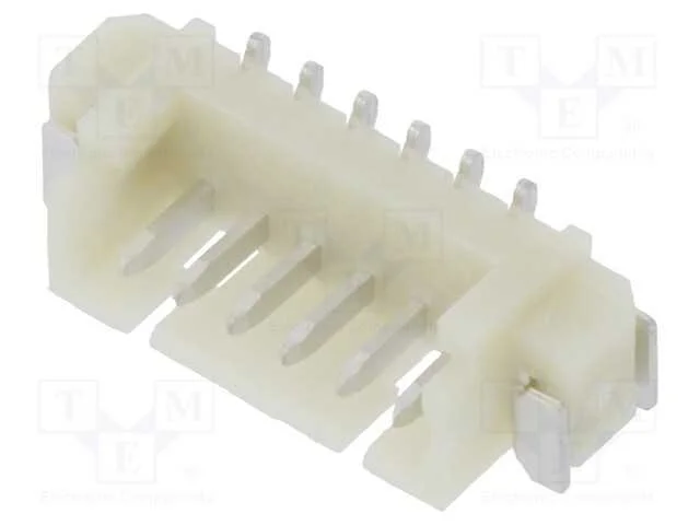 Tomada, Fio-Placa, Macho, 1,25mm, Pin: 6, Smt, 125v, 1a, Estanhado