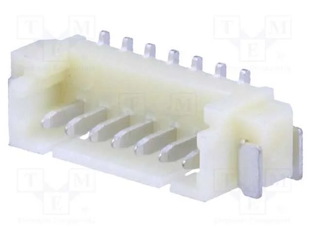 Tomada, Fio-Placa, Macho, 1,25mm, Pin: 7, Smt, 125v, 1a, Estanhado